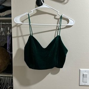 SHEIN velvet crop top